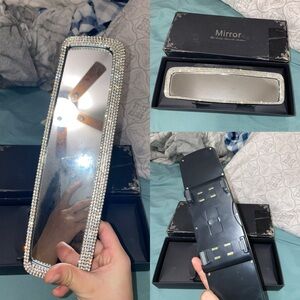 Rhinestone Rearview Mirror